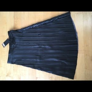 Weekday faux leather pleated skirt